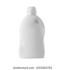 Realistic Detailed 3d Plastic Bottle Cleaning Liquid Detergent or Soap Empty Template Mockup Isolated on a White Background. Vector illustration