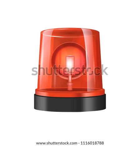 realistic detailed 3 d police lights beacon stock vector (royaltyrealistic detailed 3d police lights beacon flashing red isolated on white background vector illustration of