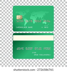 Realistic detailed 3d style different credit debit cards mockups. Vector set,editable graphic elements

