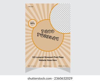 Realistic Detailed 3d Taco Mexican Food Thursdays Ads Banner Concept Poster Card Template. Vector illustration of Tacos