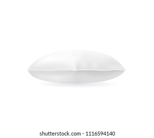 Realistic Detailed 3d Template Blank White Pillow Mock Up Sideways. Vector illustration