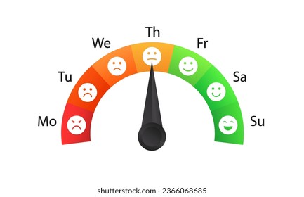 Modalidades detalladas 3d Fin de Semana Iniciar Contador e Iconos de Línea Delgada.  Concepto de satisfacción emotiva. Concepto de negocio. Ilustración del vector