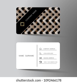 Realistic detailed business card design. With inspiration from the communication. Vector illustration. 