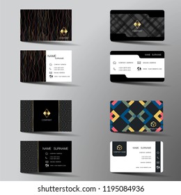 Realistic detailed business card set. Vector illustration design EPS10.
