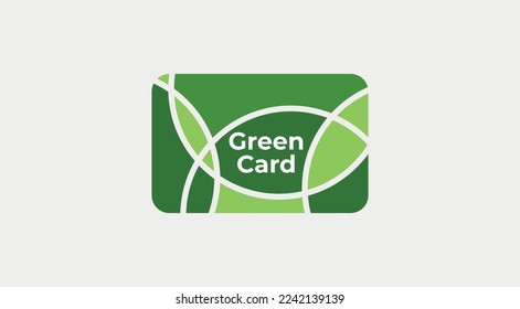 Realistic detailed credit card with abstract geometric green design isolated on white background. Vector illustration EPS10