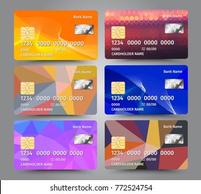 Vector Illustration Very Realistic Credit Cards Stock Vector (Royalty ...