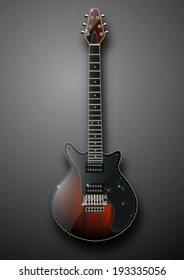 Realistic detailed electric guitar