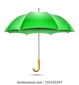 Realistic Detailed Green Umbrella