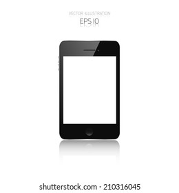 Realistic detalized flat smartphone