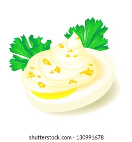Realistic deviled egg