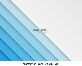 realistic diagonal blue gradient paper cut abstract background