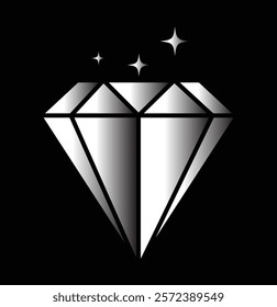  realistic diamond icon. diamond icon vector illustration eps 10.