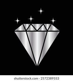  realistic diamond icon. diamond icon vector illustration eps 10.