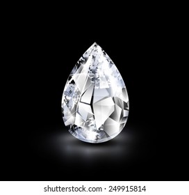 Realistic diamond. Vector eps 10