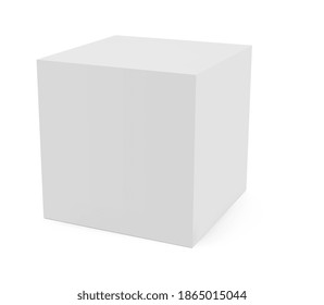 Realistic dice cube mockup isolated on white background