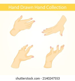 realistic different types hands set illustration