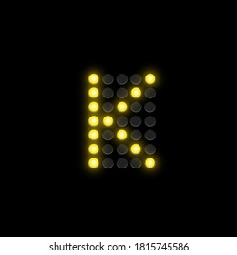 Realistic digital scoreboard character, vector illustration