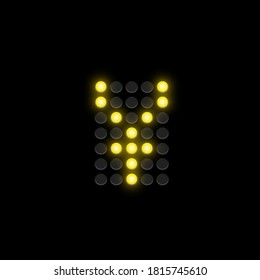 Realistic digital scoreboard character, vector illustration