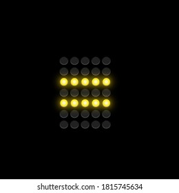 Realistic digital scoreboard character, vector illustration