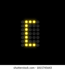 Realistic digital scoreboard character, vector illustration