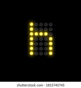 Realistic digital scoreboard character, vector illustration