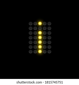 Realistic digital scoreboard character, vector illustration