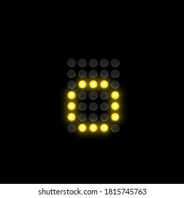 Realistic digital scoreboard character, vector illustration