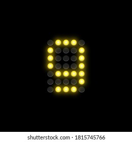 Realistic digital scoreboard character, vector illustration