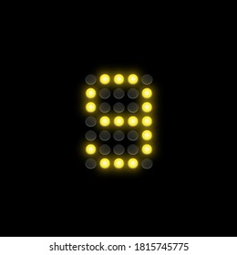 Realistic digital scoreboard character, vector illustration