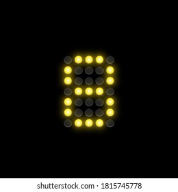 Realistic digital scoreboard character, vector illustration