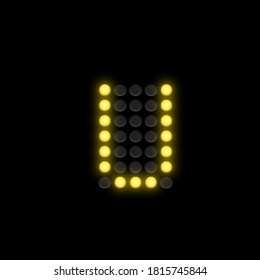Realistic digital scoreboard character, vector illustration