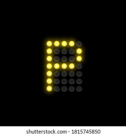 Realistic digital scoreboard character, vector illustration