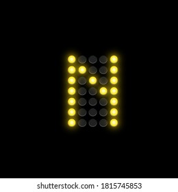 Realistic digital scoreboard character, vector illustration
