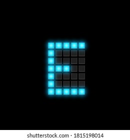 Realistic digital scoreboard font set, vector illustration