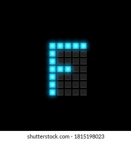 Realistischer digitaler Scoreboard-Font-Set, Vektorgrafik