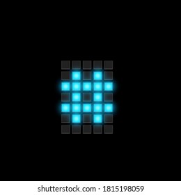 Realistic digital scoreboard font set, vector illustration