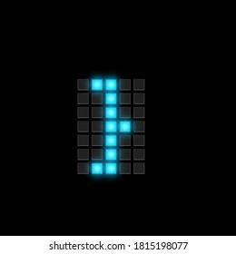Realistic digital scoreboard font set, vector illustration