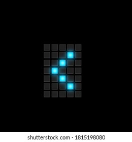 Realistic digital scoreboard font set, vector illustration