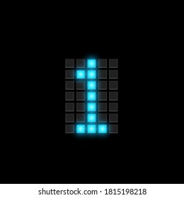 Realistic digital scoreboard font set, vector illustration