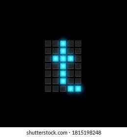 Realistischer digitaler Scoreboard-Font-Set, Vektorgrafik