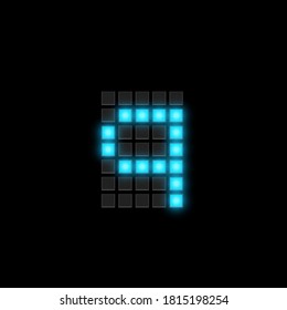 Realistic digital scoreboard font set, vector illustration