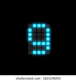 Realistic digital scoreboard font set, vector illustration