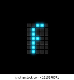 Realistic digital scoreboard font set, vector illustration