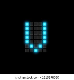 Realistic digital scoreboard font set, vector illustration
