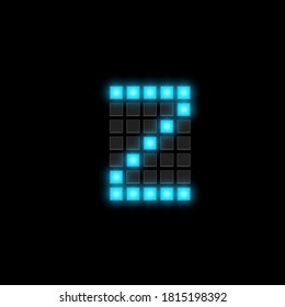 Realistic digital scoreboard font set, vector illustration
