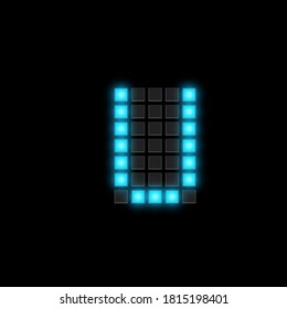 Realistic digital scoreboard font set, vector illustration