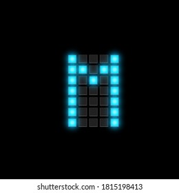 Realistic digital scoreboard font set, vector illustration