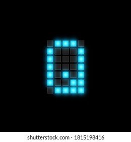 Realistic digital scoreboard font set, vector illustration