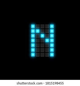Realistic digital scoreboard font set, vector illustration