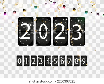 Realistic digital scoreboard. Replacing numbers on the background.
